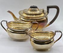 A Silver plate tea set