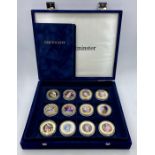 A Boxed Set of Queens Diamond Jubilee collector coins by Westminster mint in box with certificates.