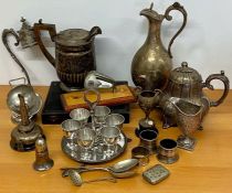 A large selection of silver plated items to include Old Sheffield Plate.