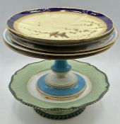 A Selection of collectable china, Royal China Works, Royal Worcester cake stand and one other.