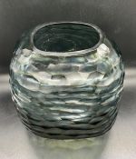 A glass dimple vase