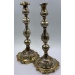 A Pair of silver candlesticks, total weight 340g, hallmarked for London 1925 with makers mark MAK