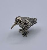 A Silver Figure of a Kiwi Bird