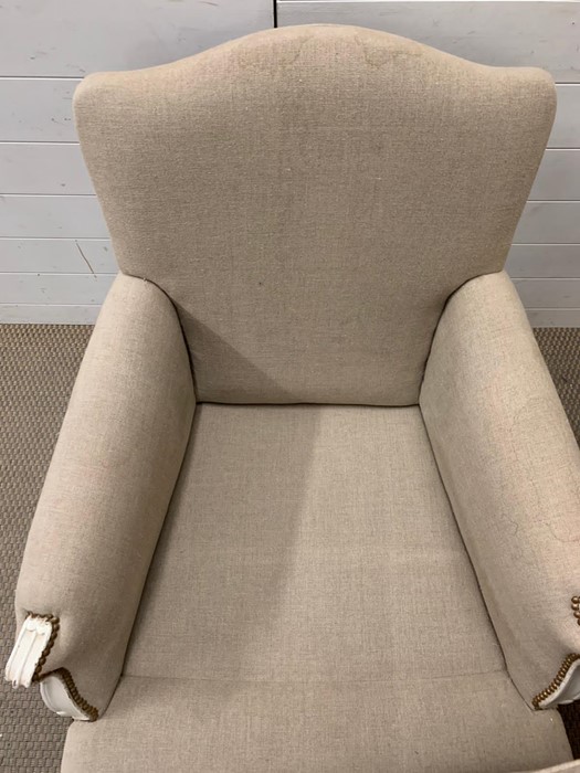 A French style armchair with stud work around arms (H88cm W80cm D75cm) - Image 3 of 6