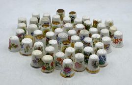 A selection of china thimbles