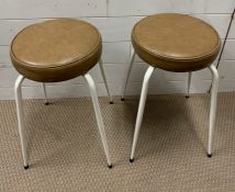 A pair of Mid Century stools (H53cm)