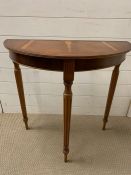 A half moon hall table (H74cm W77cm D38cm)