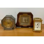 Two 1960's mantle clocks by Smith Sectric and Ferranti and one other
