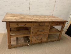 A kitchen work bench (H87cm W210cm D89cm)