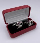 A Pair of silver horseshoe cufflinks