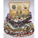 A selection of costume jewellery