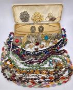 A selection of costume jewellery