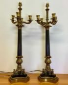 A Pair of quality column lamp bases