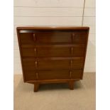 A Mid Century chest of drawers (H85cm W76cm D46cm)