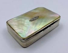 A Mother of Pearl snuff box