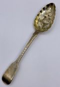 A Silver Georgian jam spoon, hallmarked for London, possibly William Chawner II