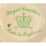 A part dinner service by Royal Cauldon, a cheese dome by Burleigh and six fish themed side plates