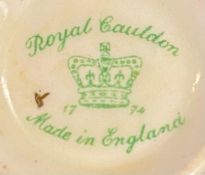 A part dinner service by Royal Cauldon, a cheese dome by Burleigh and six fish themed side plates