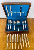 An Edwardian canteen of cutlery