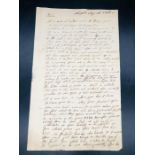An original letter from New York dated May 28th 1796, during the Yellow Fever pandemic written by