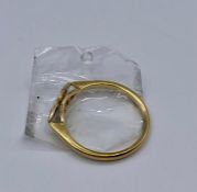 An 18ct yellow gold ring AF (Total Weight 2.7g) Size R