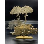 Two tree sculptures by L. Matalon 76/1000, 180/1000 and one by Russello 418/1000