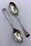 A Pair of Silver spoons hallmarked for Sheffield 1899 and by Joseph Rogers & Sons.