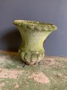 A reclaimed garden urn planter, no base (H33cm)