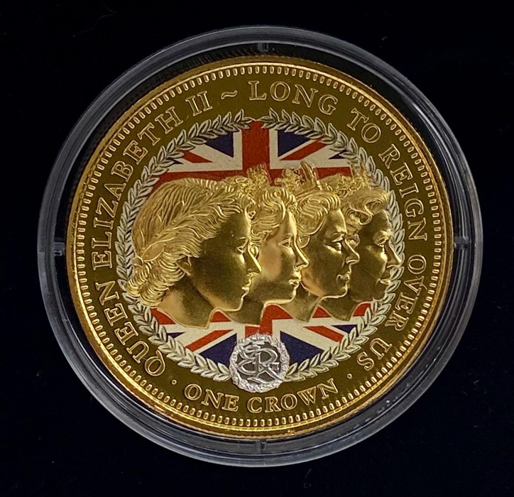 Two Pictorial coins by Jubilee Mint Four Generations and Queen Elizabeth II Long to Reign Over Us - Image 3 of 3