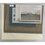 Military Interest: Three photos of Destroyers, HMS Leander, 2 x HMS Leander, 2 x HMS Iron Duke,
