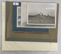 Military Interest: Three photos of Destroyers, HMS Leander, 2 x HMS Leander, 2 x HMS Iron Duke,