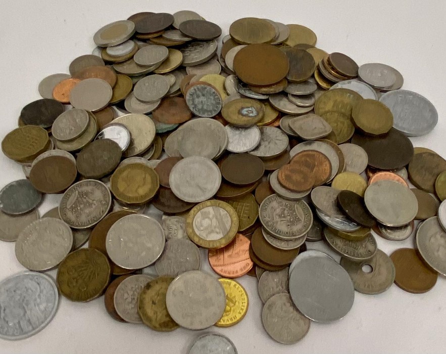 A selection of worldwide coins
