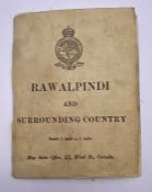 Vintage Map Rawalpindi and Surrounding Country