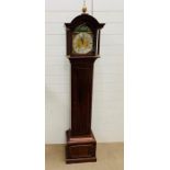 A Sinclair Harding Cheltenham long case clock and weights (no keys)