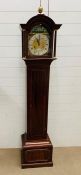 A Sinclair Harding Cheltenham long case clock and weights (no keys)