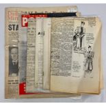 Three WWII newspapers: Observer June 11 1944, Daily Mirror April 6th 1940, News Chronicle April