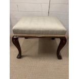 A George III/IV mahogany dressing stool (probably Irish) (H44cm W57cm)