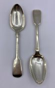 Two Georgian silver spoons hallmarked for 1831.(Total Weight 94g)