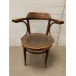 Bentwood open arm chair
