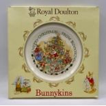 Two children's plates, including one "Bunnykins" by Royal Doulton and one "Peter Rabbit" by Wedgwood