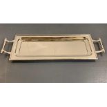 An India Jane white metal tray 64 x 21 cm