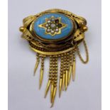 A Victorian gold metal brooch (Untested) Total Weight 16.4g