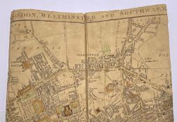 Vintage Map of London, Westminster and Southwark