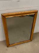 A wooden frame mirror (57cm x 72cm)