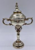 A Hallmarked silver lidded cup, 1941, (Total Weight 118g)