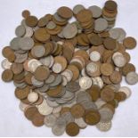 A large selection of UK coins from the range of Elizabeth II