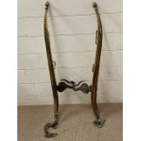 A pair of brass cart horse Haines