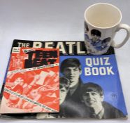 A small selection of Beatles memorabilia to include The Beatles Quiz book, Teen Beat No 5 and The