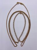 Two 9ct gold necklaces (Total weight 5.8g)