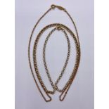 Two 9ct gold necklaces (Total weight 5.8g)